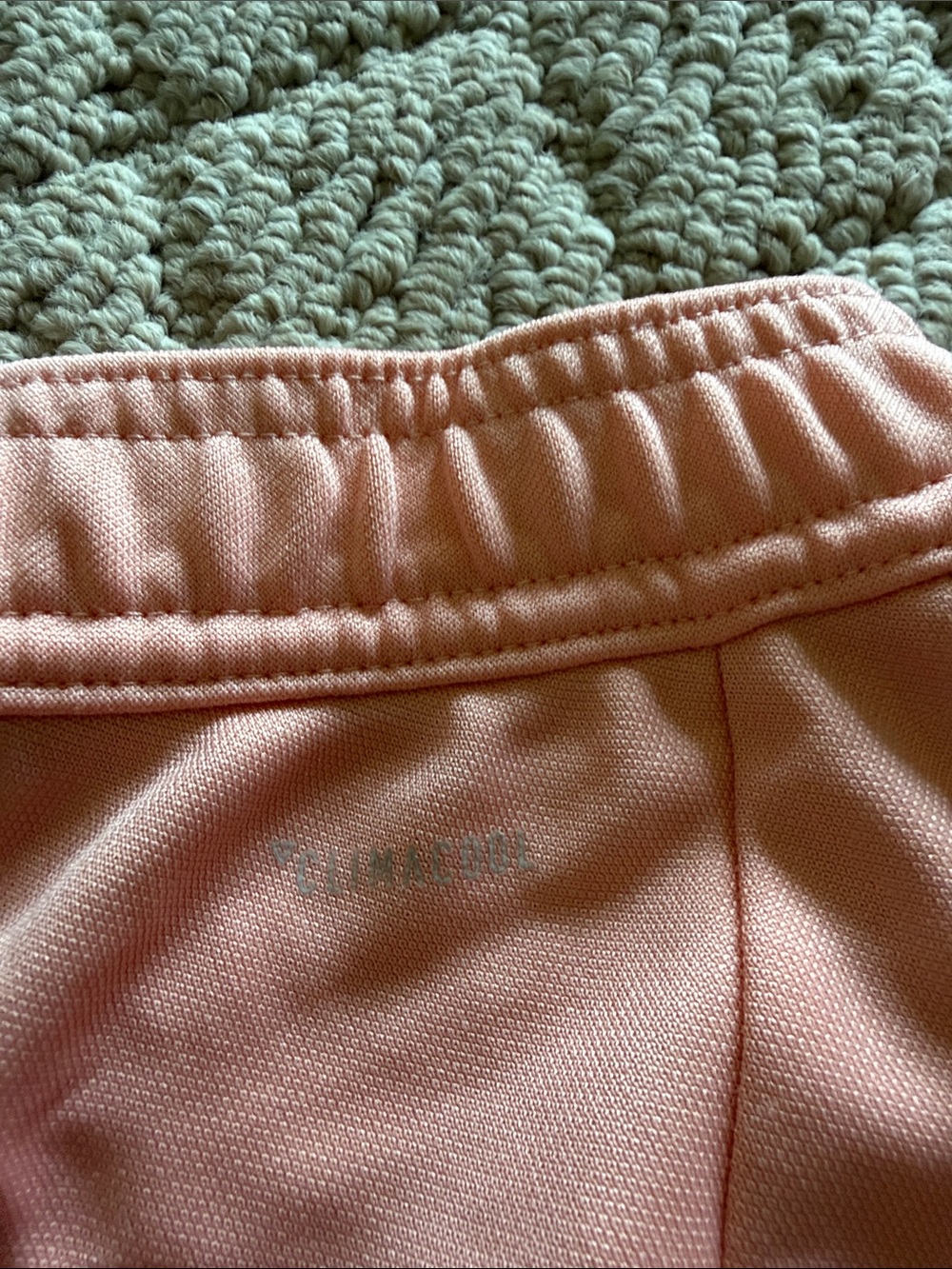 adidas Peach Pink Drawstring Joggers with White Side Stripes - Picture 4 of 5